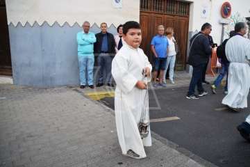Misa y procesión de San Juan Bautista por el casco antiguo de Telde (Foto TA)